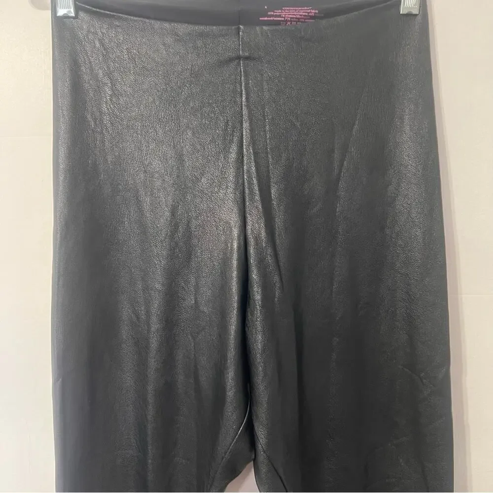 Commando Perfect Control Faux Leather High Rise Moto Legging Pants Size L